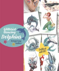 Tatuaggio per bambini Temporaneo - Tattoo Glittered Dancing Dolphins
