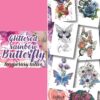 Tatuaggio per bambini Temporaneo - Tattoo Glittered Rainbow Butterfly