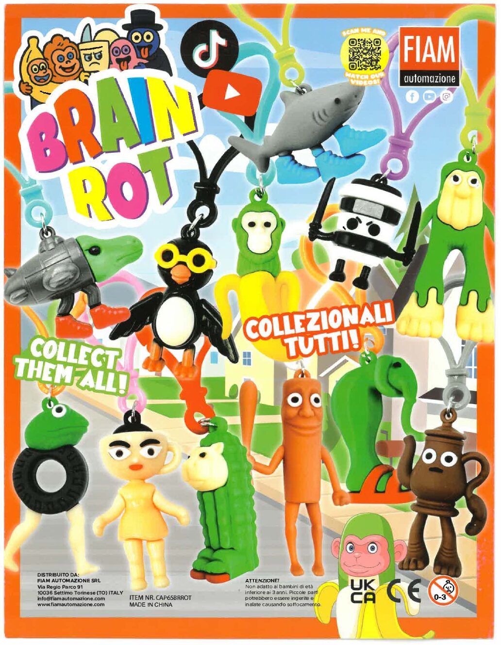 Palline con sorpresa Ø 90 mm | Portachiavi Brain Rot