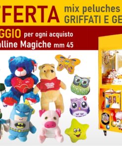 Confezioni Peluches griffati per gru ad artiglio
