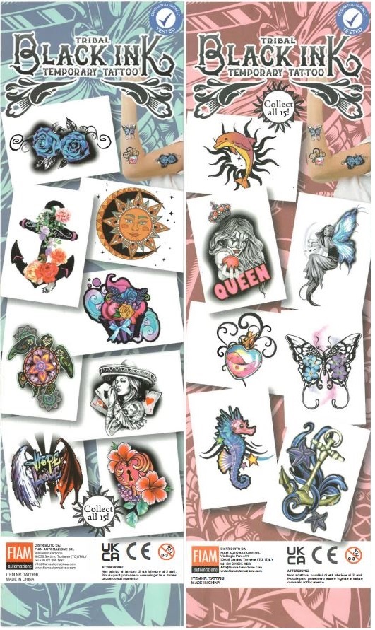 Tatuaggio Temporaneo per bambini - Tattoo Tribal Black Ink
