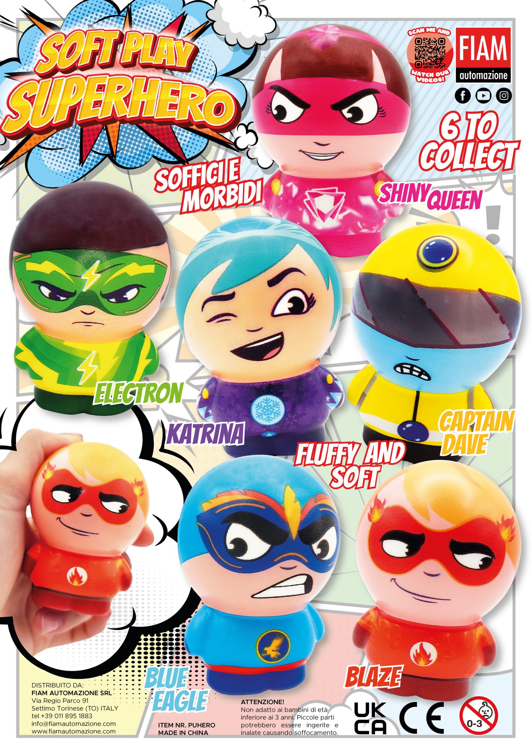 Palline con sorpresa Ø 90 mm - Soft Play Superhero