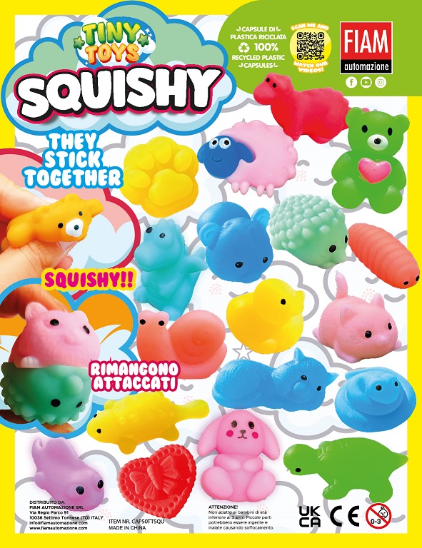 Palline con sorpresa Ø 50 mm | Tiny Toys Squishy