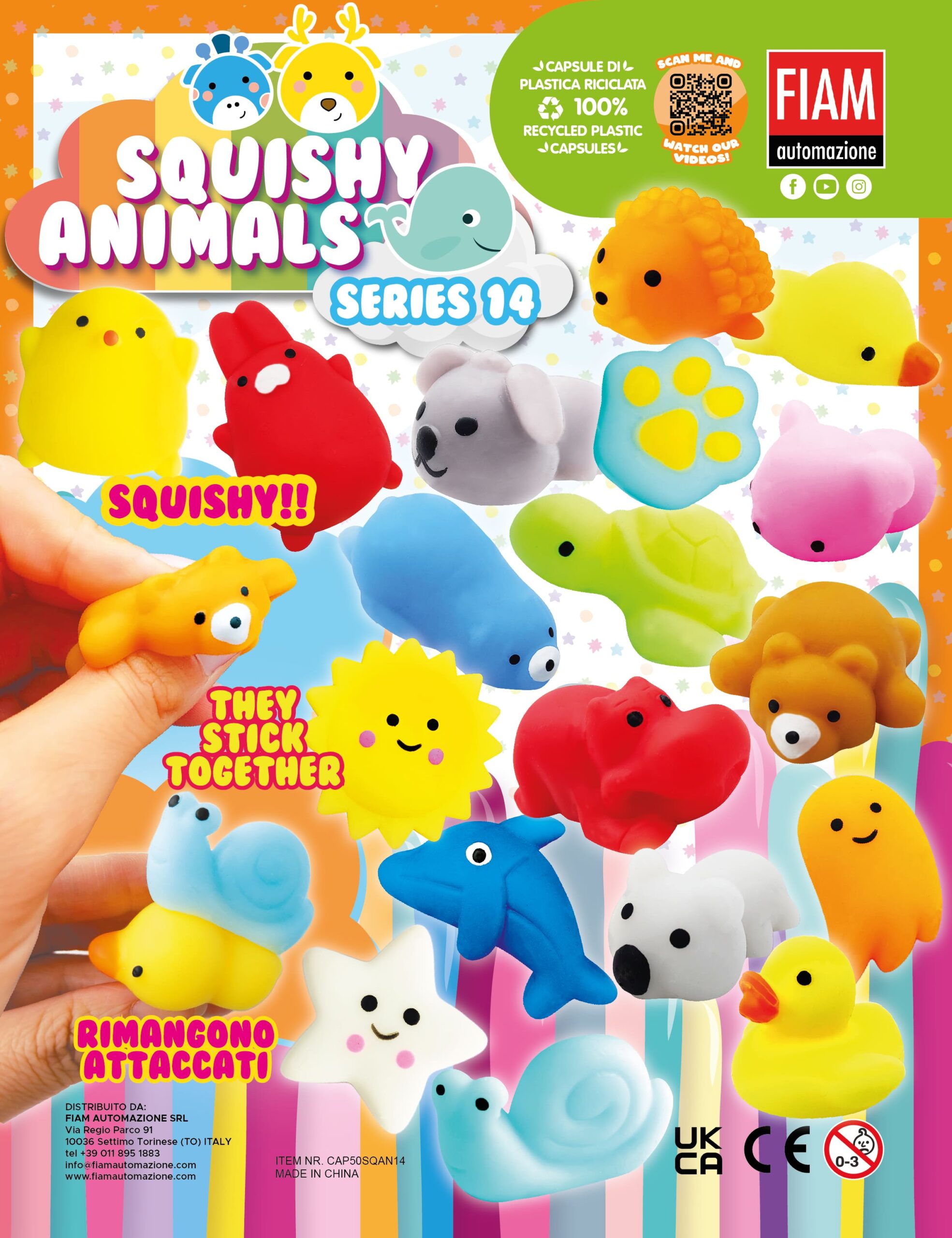 Palline con sorpresa Ø 50 mm | Squishy Animals series 14