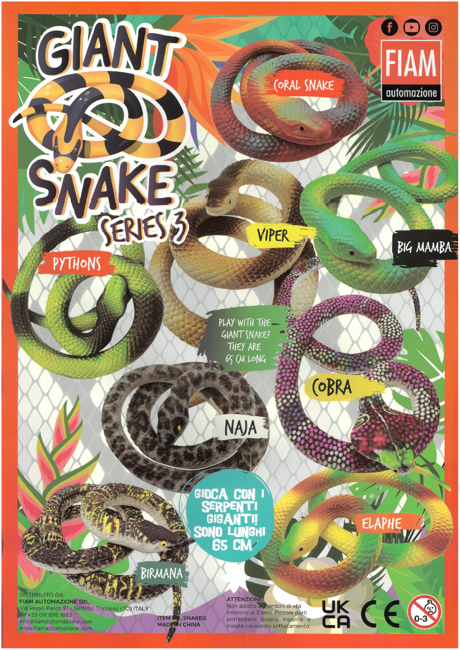 Palline con sorpresa Ø 90 mm - Giant Snake