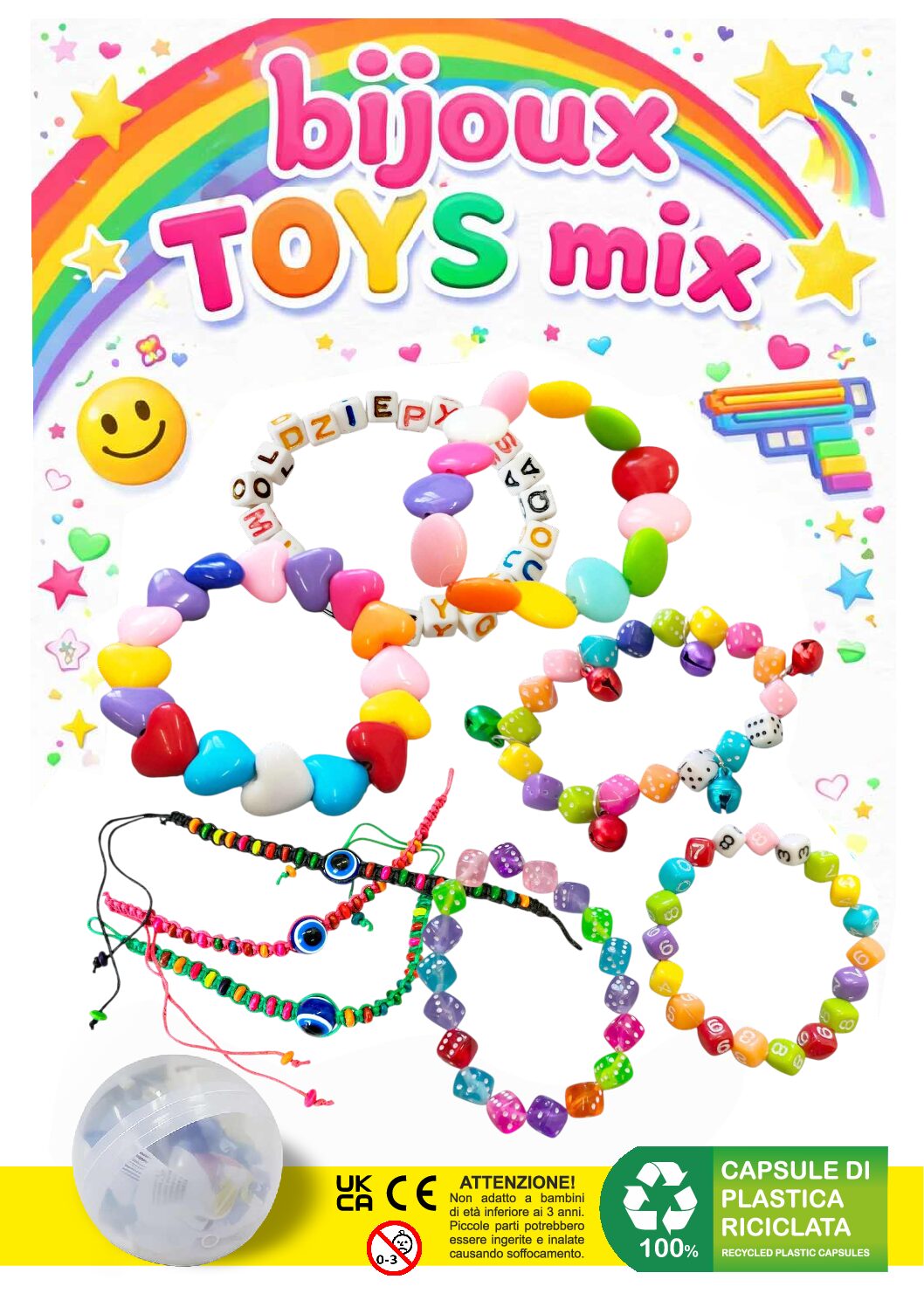 Palline con sorpresa Ø 50 mm - Bijoux Toys Mix