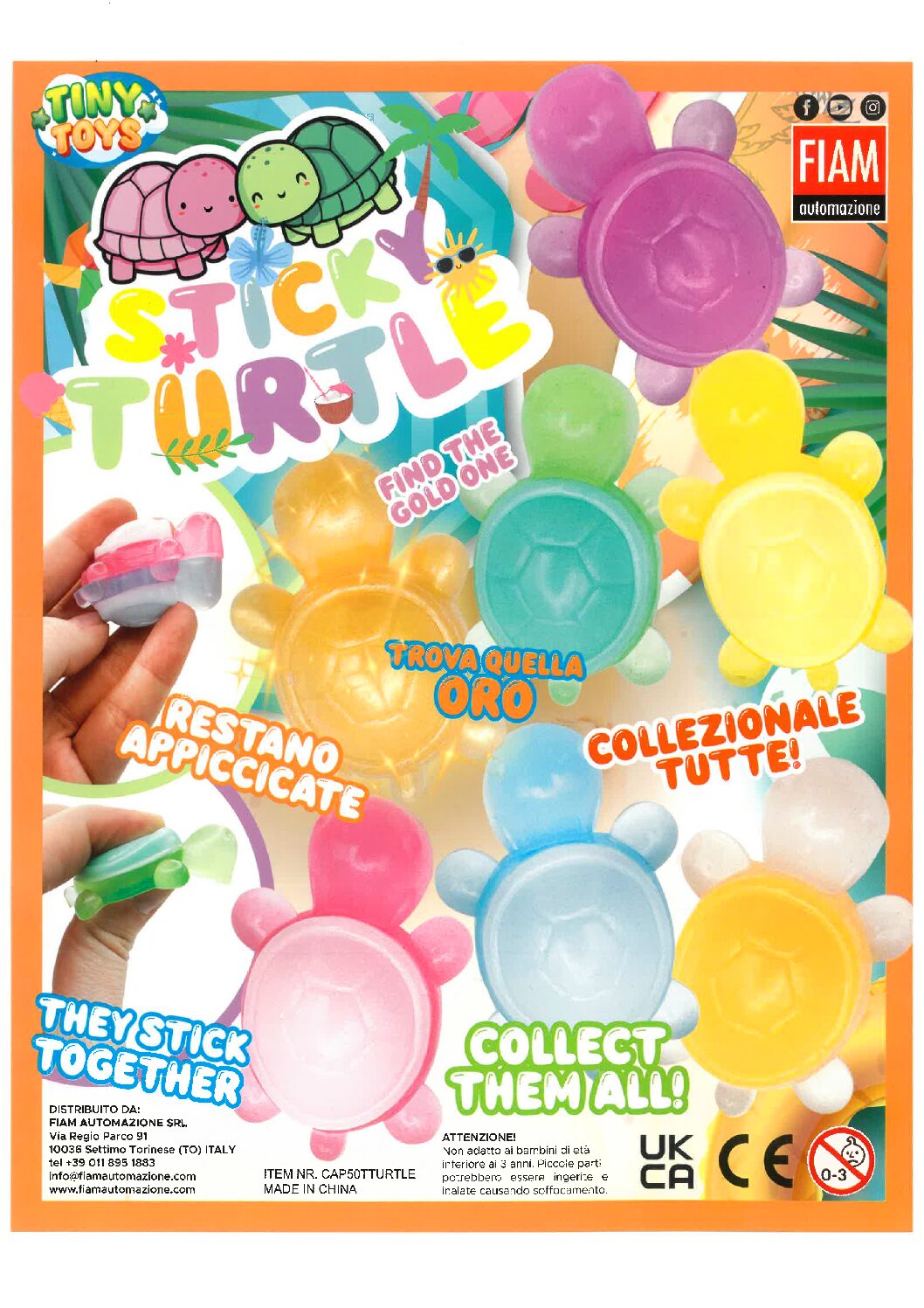 Palline con sorpresa Ø 50 mm | Squish Turtle